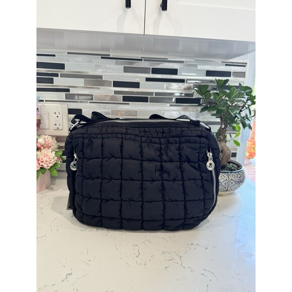 Valentino Orlandi Italian Large Crossbody Bag Silver Hardware & Signature Strap - Picture 1 of 7